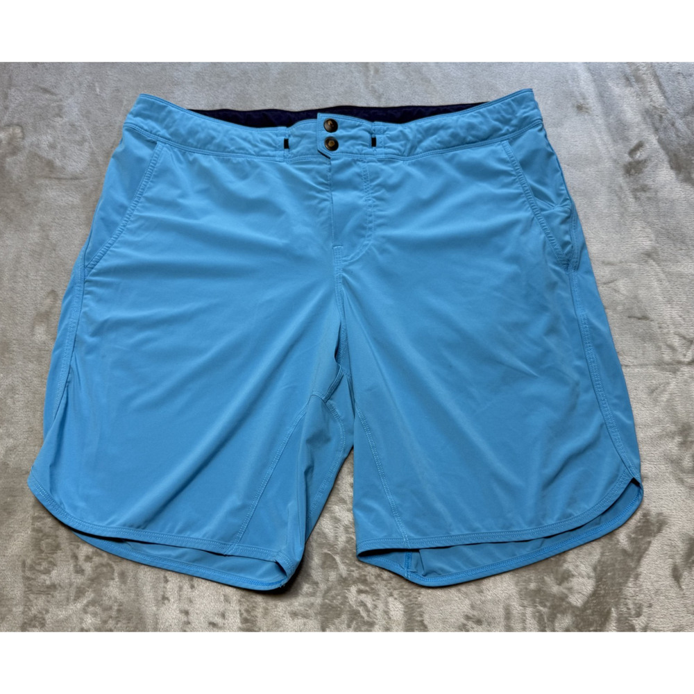 Lululemon Board Shorts Mens 36 Turquoise 8" Inseam Current State Swim Surf Beach